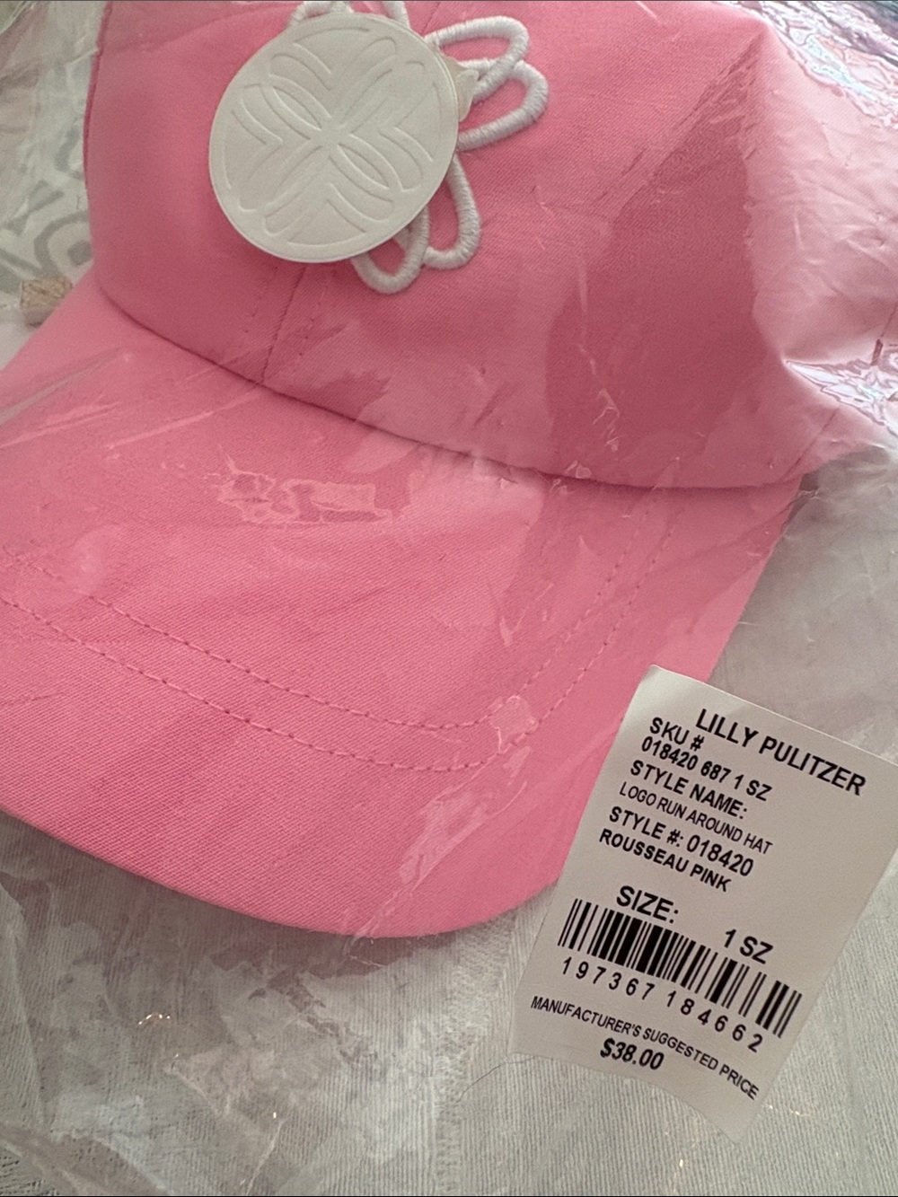 Lilly Pulitzer Pink Logo Baseball Cap - Picture 5 of 6